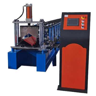 Metal Roof Ridge Cap Roll Forming Machine Manufacturer With Punching Holes