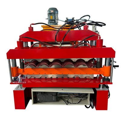 “2 In 1 Double Layer Roll Forming Machine For 6 Rib Trapezoidal Roof Sheet And 5 Rib Bamboo Glazed Tile Fully Automatic Color Steel Roof Panel Production Equipment For Construction”