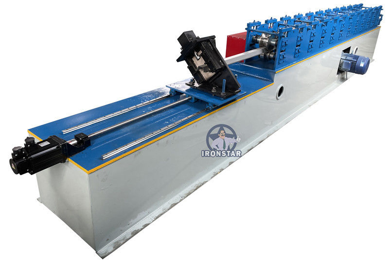Galvanized Steel 0.3-0.6mm Omega Roll Forming Machine PLC Control