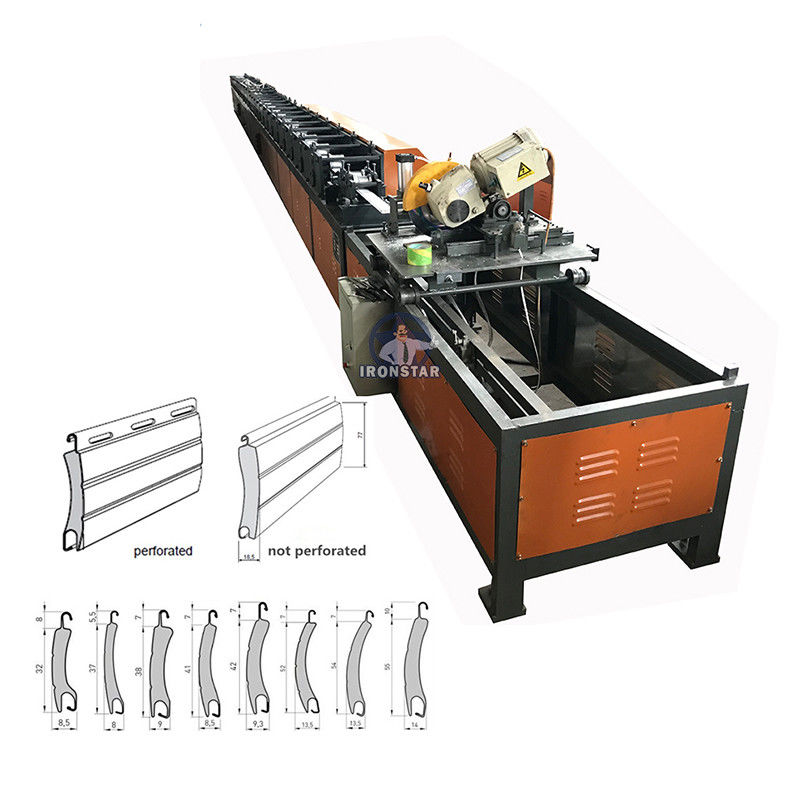 0.3-0.6mm Metal Sheet Pu Foam Door Shutter Roll Forming Machine Long Using Life