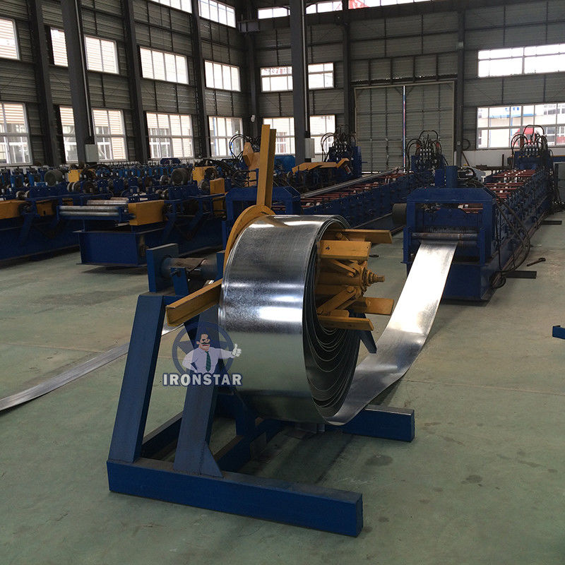Color Steel Metal Sheet 3 Ton Manual Decoiler With Pressure Arm