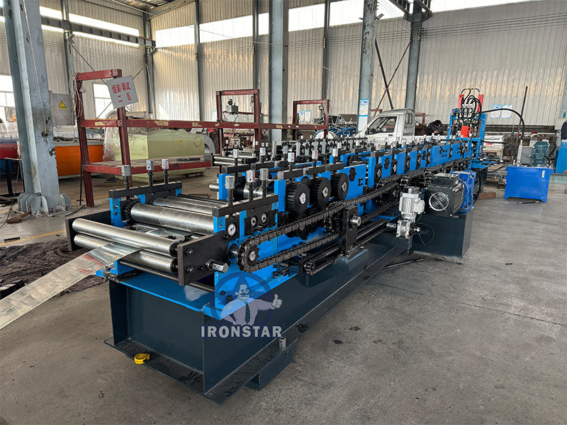 “Ironstar Fully Automatic 80-300mm CZ Purlin Roll Forming Machine Interchangeable C and Z Purlin Sizes Forming Equipment PLC Control Cold Roll Forming Machine Steel Frame Purlin Making Machinery	”
