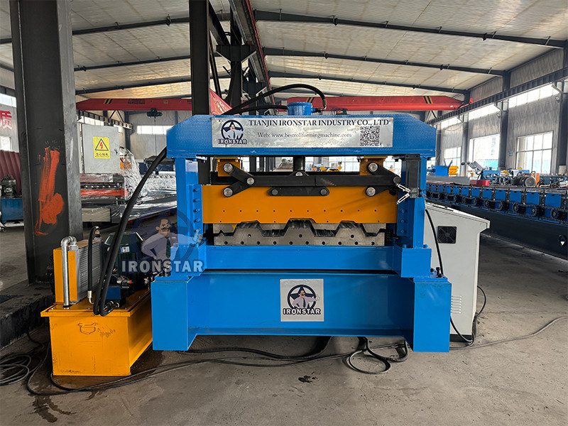 “Ecuador Hot Sale 1000mm Metal Decking Floor Roll Forming Machine Galvanized Steel Floor Deck Profile Roll Former Metal Bearing Deck Sheet Making Machinery For High-Rise Building Flooring”