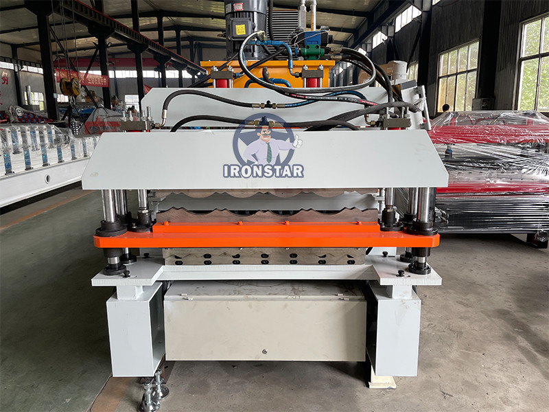 “Ironstar Factory Direct Supply 836 Wave Sheet 828 Roof Tile Double Layer Roll Forming Machine Flying Cutting System Two In One Roof Tile Making Machinery Automatic PLC Control Roofing Production Line