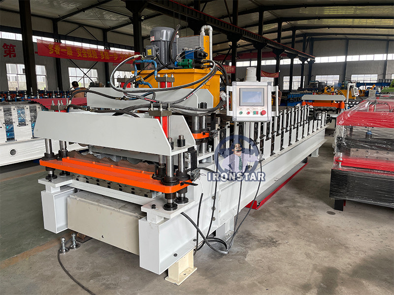 “Ironstar 836 Wave Sheet 828 Roof Tile Double Layer Roll Forming Machine Equipped With Flying Cutting System Two In One Roof Tile Making Machinery High Speed Metal Roofing Sheet Production Line ”