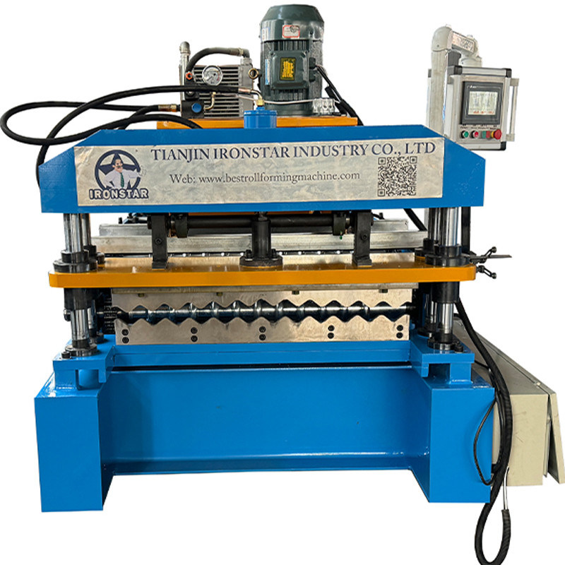 “Full Automatic 762mm 0.12-0.4mm Corrugated Roll Forming Machine Popular In Indonesia Metal Roof Sheet Making Machine Indonesia 762mm Wave Roof Sheet Roll Forming Machine 0.12-0.4mm”