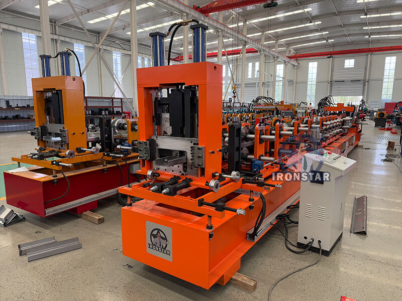 “C Purlin Roll Forming Machine 80-300mm Adjustable C Channel Forming Machine Wide Range Size Adjustable Roll Former Factory Direct C Purlin Roll Former 80-300mm Wide Range Adjustable Size C Channel ”